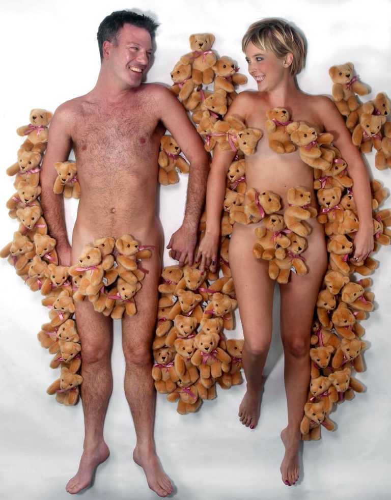 Magazine photography shoot of TV presenters and teddies, editorial photographer in Birmingham