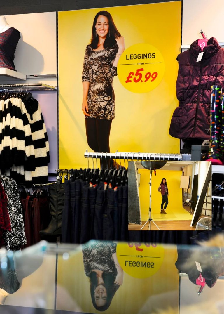Advertising fashion photography for retail in Birmingham - Point of Sale